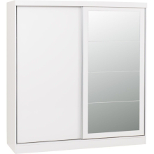 Nevada 2 Door Sliding Wardrobe White Gloss