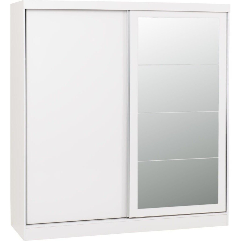 Nevada 2 Door Sliding Wardrobe White Gloss