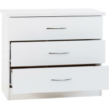 Nevada 3 Drawer Chest White Gloss