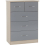 Seconique 100-102-089 Nevada 3+2 Drawer Chest Grey Gloss/Light Oak Effect Veneer, Flat-Pack, Assembly Required 1