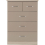 Seconique Nevada 3+2 Drawer Chest Oyster Gloss/Light Oak Effect Veneer 6