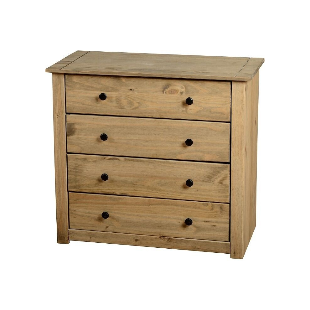 Seconique Panama Soild Waxed Pine 4 Drawer Chest