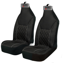 For Hyundai ix35 - Premium Luxury Fabric Car Seat Covers - Grey Quilted Piping - 2 x Fronts
