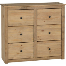Seconique Panama 6 Drawer Chest - Solid Waxed Pine - Bedroom Furniture
