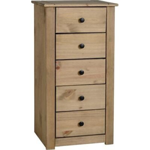 Seconique Seconique Panama Solid Waxed Pine 5 Drawer Chest