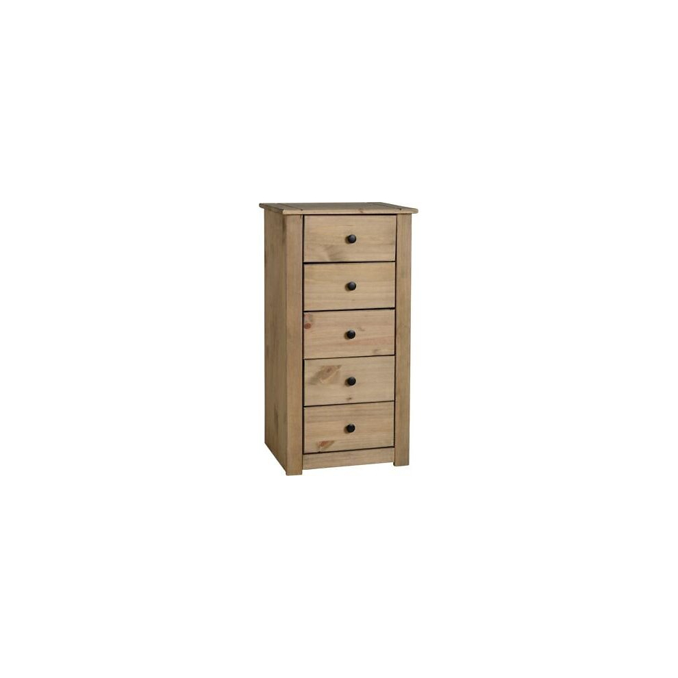 Seconique Panama Solid Waxed Pine 5 Drawer Chest
