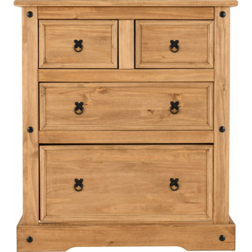 Seconique Seconique Corona 2+2 Drawer Chest - Distressed Waxed Pine 2
