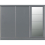 Nevada 3 Door Sliding Wardrobe Grey Gloss 12
