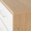 Seconique Seville 3 Drawer Chest White High Gloss/Light Oak Effect Veneer 11