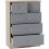 Seconique 100-102-089 Nevada 3+2 Drawer Chest Grey Gloss/Light Oak Effect Veneer, Flat-Pack, Assembly Required 8