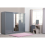 Nevada 3 Door Sliding Wardrobe Grey Gloss 19