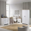 Seconique Seconique Ludlow White & Oak Lacquer 2+2 Chest 5