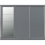 Nevada 3 Door Sliding Wardrobe Grey Gloss 10