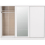 Seconique Nevada 3 Door Sliding Wardrobe White Gloss 12