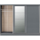 Nevada 3 Door Sliding Wardrobe Grey Gloss 11