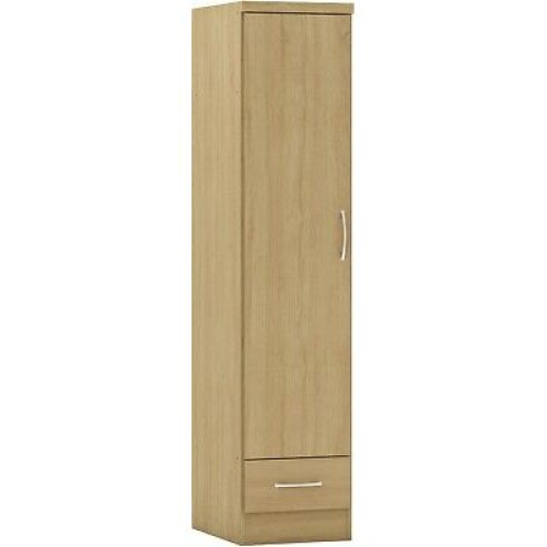 Nevada 1 Door 1 Drawer Wardrobe Sonoma Oak Finish