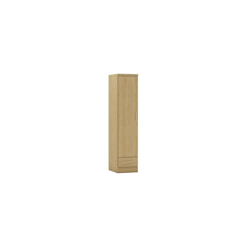 Seconique Nevada 1 Door 1 Drawer Wardrobe Sonoma Oak Finish