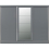 Nevada 3 Door Sliding Wardrobe Grey Gloss 15