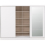 Seconique Nevada 3 Door Sliding Wardrobe White Gloss 14