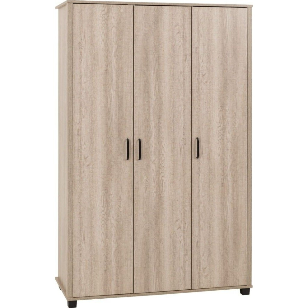 Oliver 3 Door Wardrobe Light Oak Effect