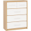 Seconique Seville 3+2 Drawer Chest White High Gloss/Light Oak Effect Veneer 1