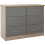 Seconique Nevada 6 Drawer Chest Grey Gloss/Light Oak Effect Veneer 1