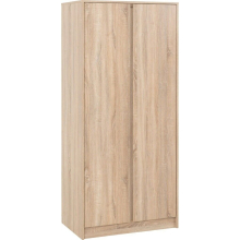 Malvern 2 Door Wardrobe in Sonoma Oak Effect Finish Hanging Rail and Shelf