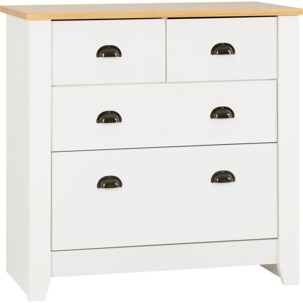 Seconique Ludlow White & Oak Lacquer 2+2 Chest