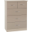 Seconique Nevada 3+2 Drawer Chest Oyster Gloss/Light Oak Effect Veneer 1