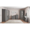 Seconique Nevada 6 Door 2 Drawer Mirrored Wardrobe 3D Effect Grey 10