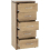 Seconique Charles 5 Drawer Narrow Chest Oak Effect Veneer with Walnut Trim 2