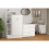 Seconique Nevada Petite Open Shelf Wardrobe White Gloss 10