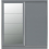 Seconique Nevada 2 Door Sliding Wardrobe Grey Gloss 9