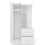 Seconique Nevada Mirrored Open Shelf Wardrobe White Gloss 5