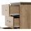 Seconique Charles 5 Drawer Narrow Chest Oak Effect Veneer with Walnut Trim 6