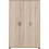 Seconique Oliver 3 Door Wardrobe Light Oak Effect 10