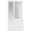 Seconique Nevada Mirrored Open Shelf Wardrobe White Gloss 8