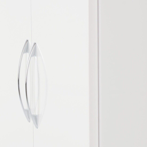 Seconique Nevada 2 Door All Hanging Wardrobe in White Gloss Finish 2