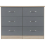 Seconique Nevada 6 Drawer Chest Grey Gloss/Light Oak Effect Veneer 8