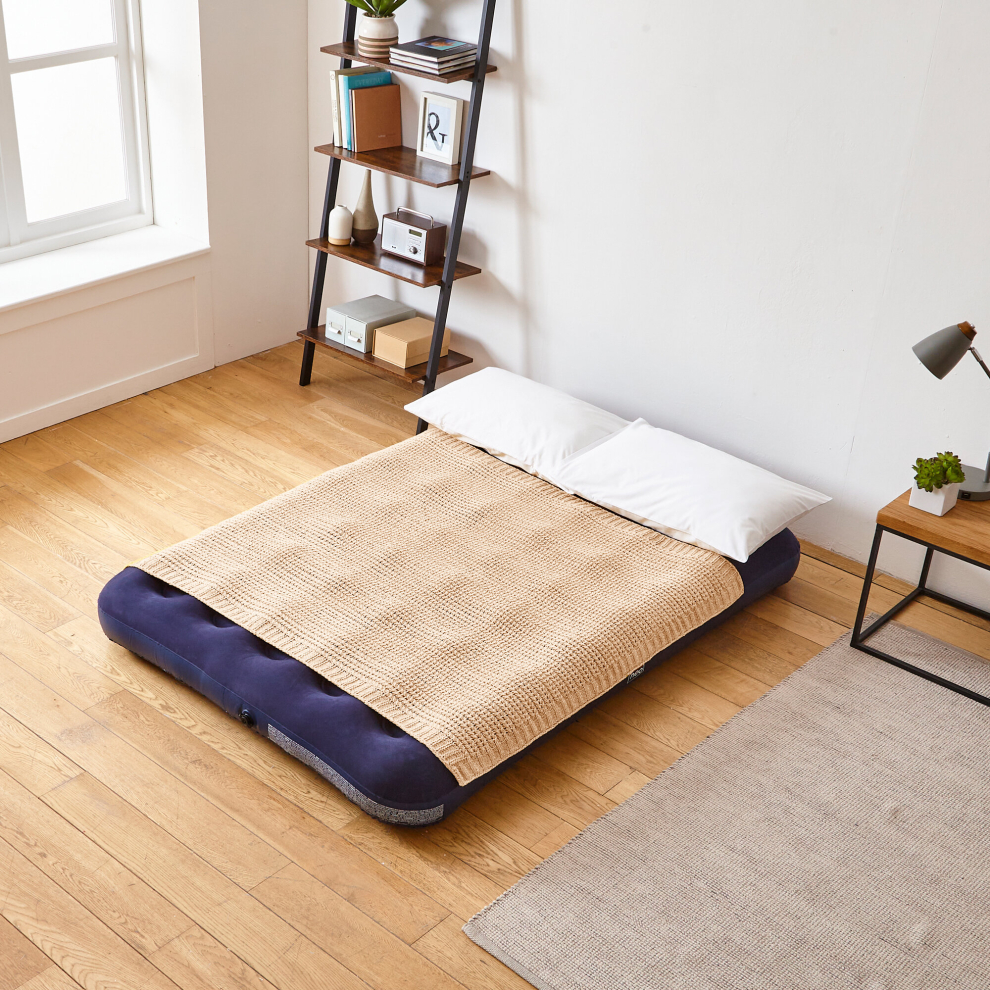 (DOUBLE) Neo Flocked Inflatable Airbed Mattress