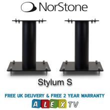 Norstone Stylum S Pair of Speaker Stand 28cm Black Universal Steel Stands