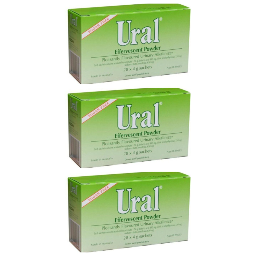 Ural Cranberry - Potent Urinary Tract Health Support With the Added Goodness of Cranberry (Pack of 3 Boxes) - 28s Each Box