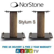 Norstone STYLUM S Pair of Speaker Stands 28cm Oak Universal Steel