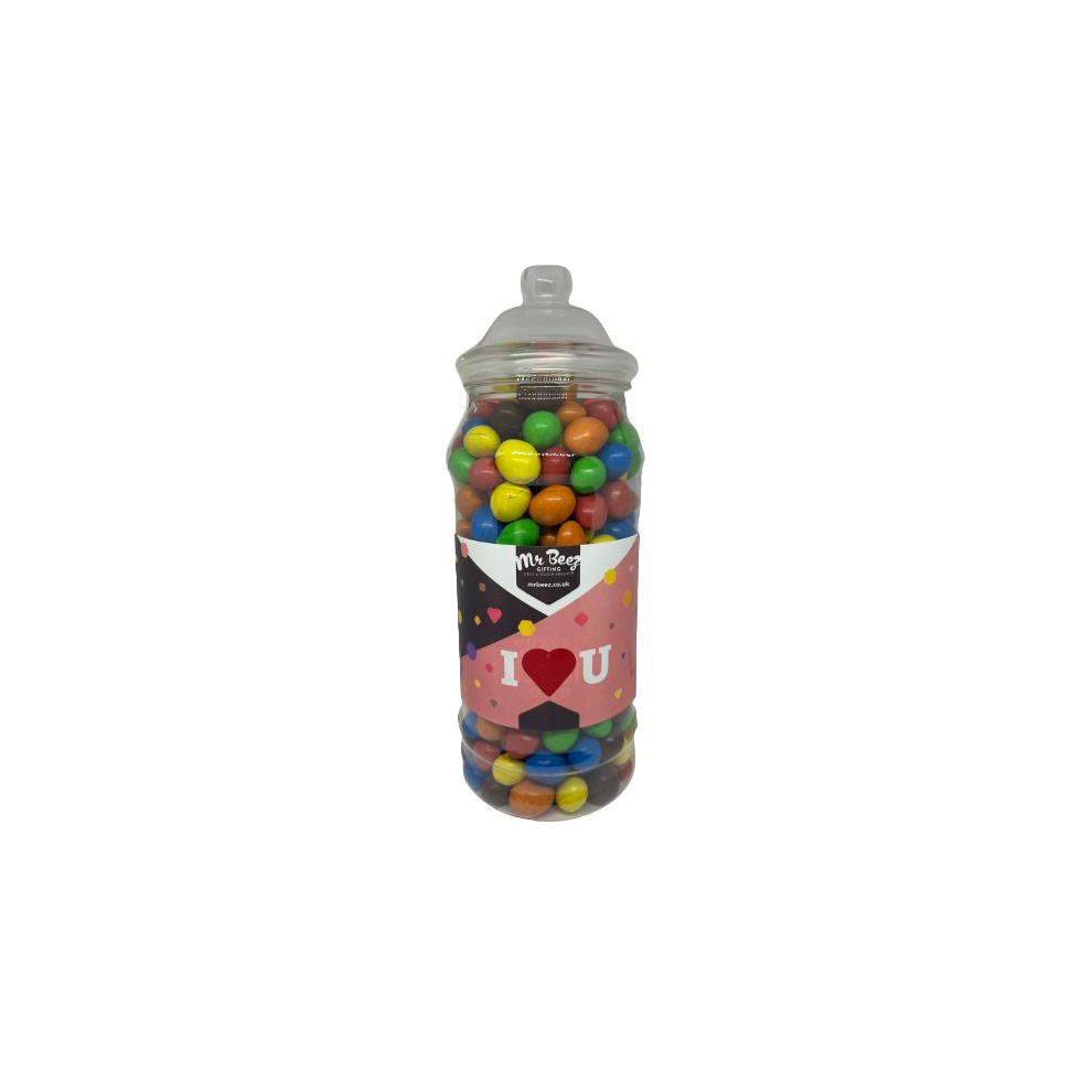 M&Ms Chocolate Peanuts I love You Novelty Jar Medium 750gm