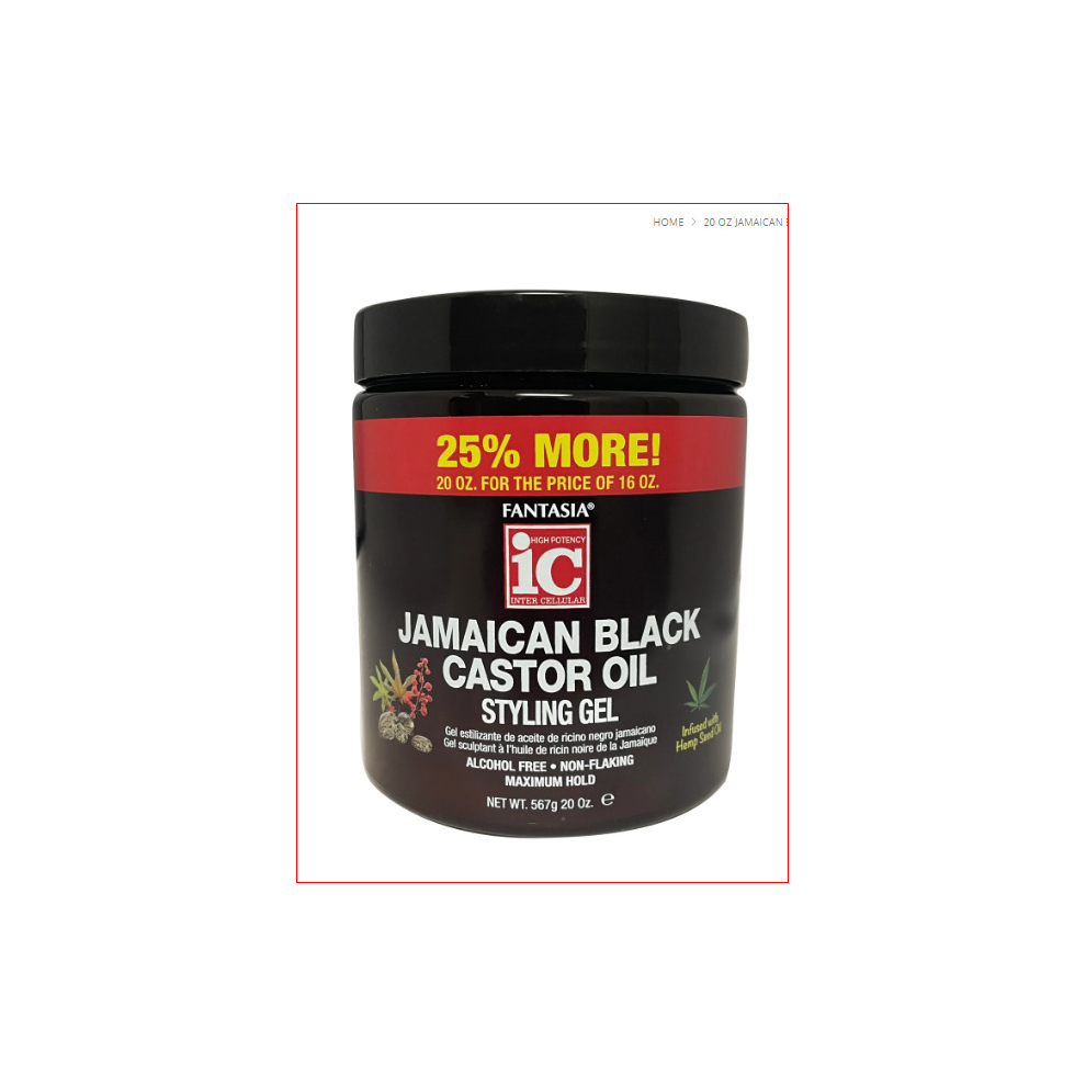 Fantasia Ic Jamaican Black Castor Oil Styling Gel 20oz Free UK Postage