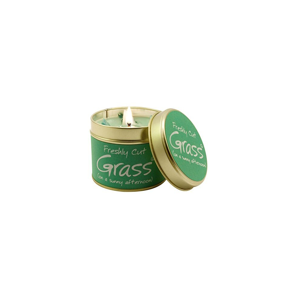 Lily Flame Cut Grass Tin, Green, l x 7.7cm w x 6.6cm h