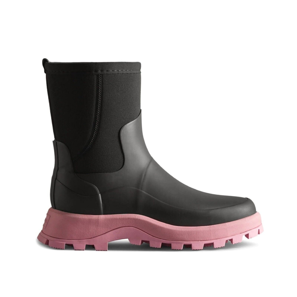 (Women's UK 8 City Explorer) HUNTER ORG Women's Black/Pink Fizz Short Neo Boots