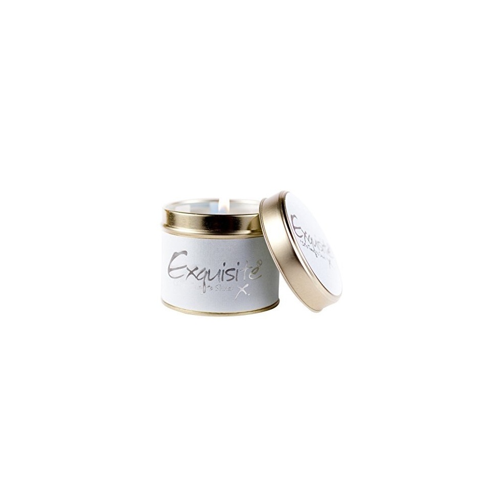 Lily-Flame Exquisite Tin, White, 8cm l x 8cm w x 6cm h