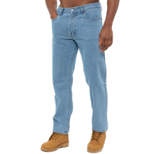(Light Blue, 38W/32L) Blue Circle Mens Light Blue Classic Denim Jeans
