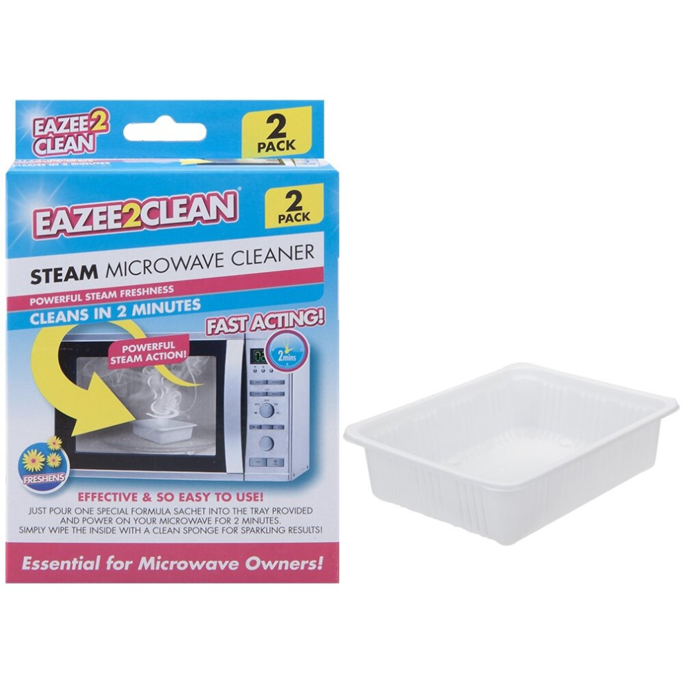 2pc Steam Microwave Cleaner Set | 2-in-1 Microwave Cleaner Sachets 